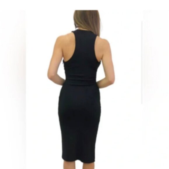 Mara Hoffman Bodycon Sexy Black Ponte Halter Style Dress XS/S - Picture 3 of 10